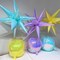 Iridescent 4D Round Ball Balloons 4D Dopamine Mylar Round Blue Balloon for Rainbow Under The Sea Mermaid
